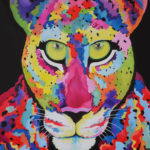 Jo Morris Paintings Colourful Leopard